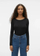 Bluzë Vero Moda VMHEAVEN Slim Fit 10298465 Black