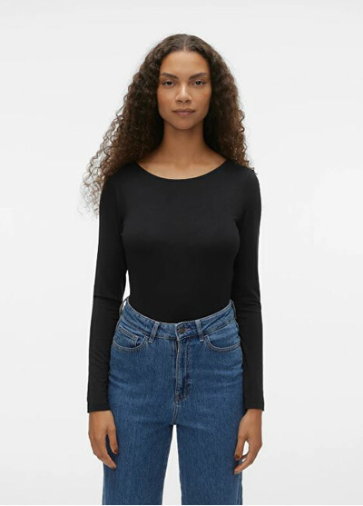 Bluzë Vero Moda VMHEAVEN Slim Fit 10298465 Black