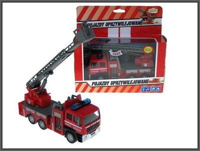 Играчка камион пожарникар Хипо HKG080, 14 cm, со звуци, црвен