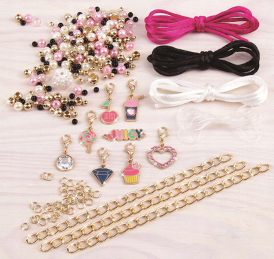Set për me bo byzylykë Juicy Couture Mini Pink and Precious, DIY, për kalamaj 8+, rozë