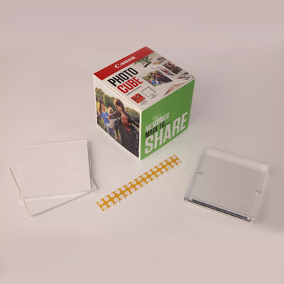 Letër fotografike Canon PP-201 Photo Cube, 13x13 cm, 40 fletë, me kornizë fotoje, jeshile