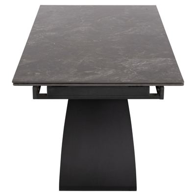 Tavolinë ngrënieje Tegatt 180–260×90×77 Hcm (HM9850.02), zezë