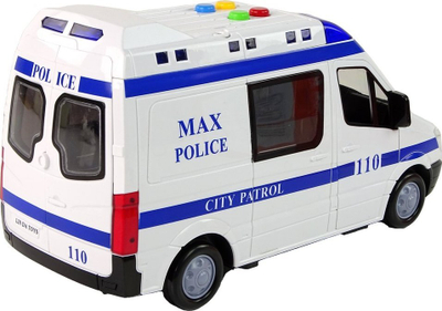 Lodër makinë policie Leantoys, fërkim, drita dhe tinguj, shumëngjyrëshe