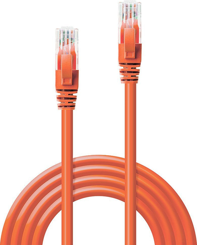 Kабел за мрежа Lindy Patch Cable Cat6 U UTP, 0.30m, портокалов