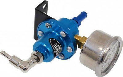 Rregullator universal presioni karburanti D1Spec, me manometër, blu