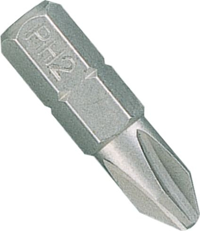 Bit kaçavide PH2, 1/4", 25mm, ngjyrë metalike