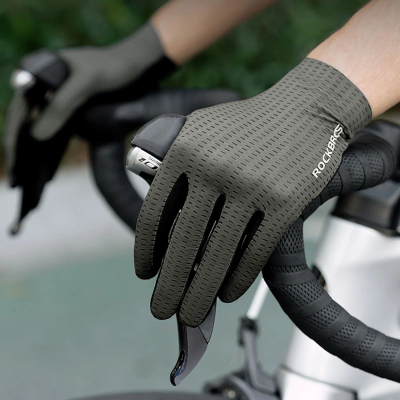 Doreza biçiklete Rockbros Breathable Full, madhësia M, ekran me prekje, jeshile