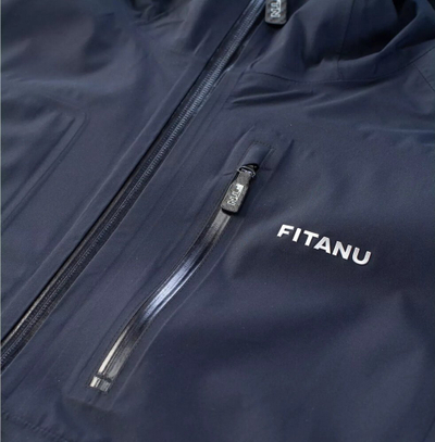 Xhaketë trekking Fitanu Ftn Pro Sympatex për burra, që s’e kap uji, blu e errët