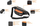 Çantë beli Neo Tools, e zezë/portokalltë