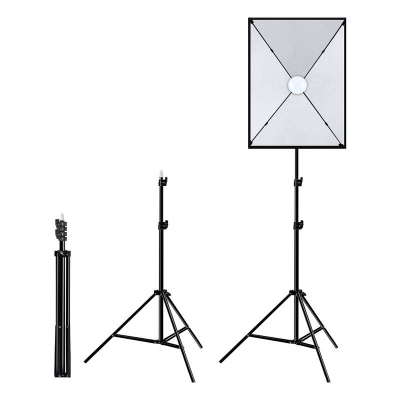 Set ndriçimi studio Puluz Softbox 50x70cm, LED 30W, me trekëmbësh