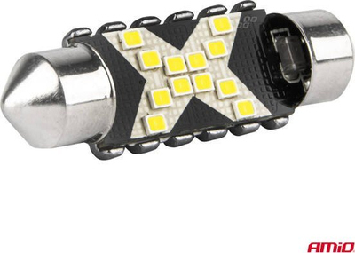 Llamba LED auto AMiO Festoon SV36, 12/24V, CANBUS, dritë e bardhë