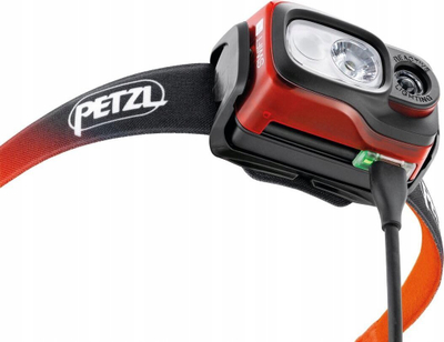 Llambë koke Petzl Swift RL, 1100 lumene, me bateri që rikarikohet, portokalli