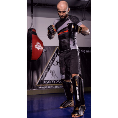 Mbrojtëse kërciri dhe shpute Bushido SP-10v4, për MMA, e zezë
