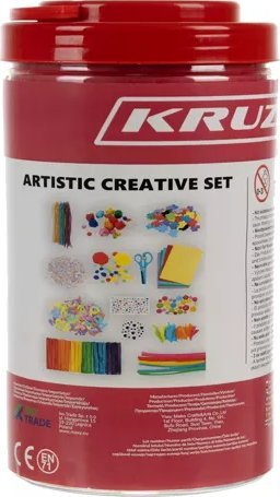 Set kreativ për fëmijë Kruzzel 23655, 1150 pjesë, në kuti plastike, shumëngjyrësh