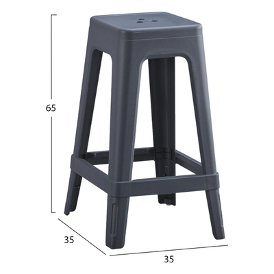 Stol katrore Zeb 35×35×65 Hcm (HM6128.03), gri