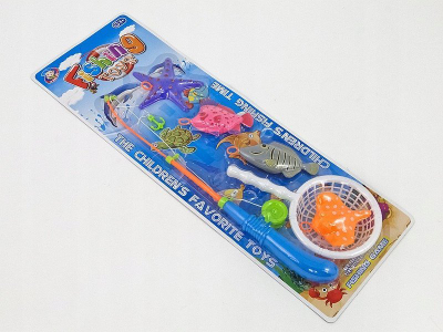 Lodër set peshkimi Adar 471139, kallam plastik, figura deti, shumëngjyrëshe