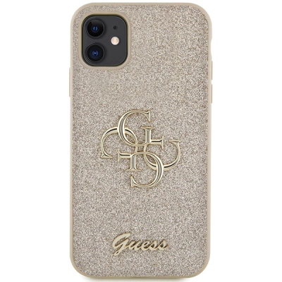 Këllëf telefoni Guess GUHCN61HG4SGD për iPhone 11 Xr, 6.1", me xixa, ari