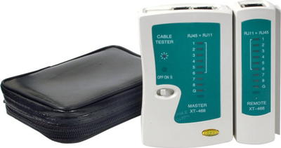 Tester kabllosh rrjeti EFB Elektronik 39939.1, RJ45 RJ11, me çifte të përdredhura, gri
