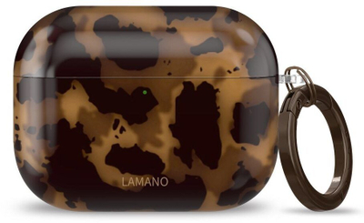 Mbulesë Tech-Protect Lamano për Apple AirPods Pro 3, me dizajn Panther, kafe