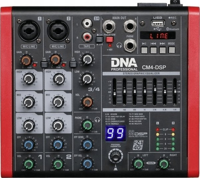 Mikser audio DNA CM4 DSP, 4 kanale, USB Bluetooth, i zi