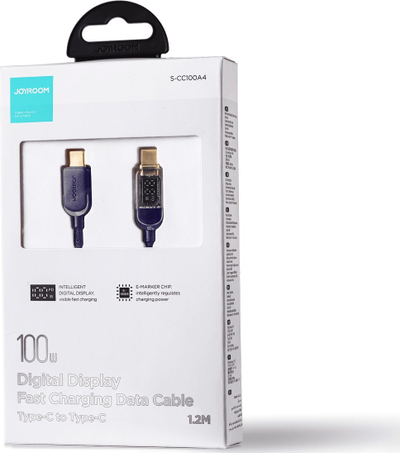 Kabllo USB Joyroom JYR645, USB C në USB C, 1.2m, 100W, blu