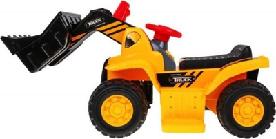 Lodër eskavator me bateri Ramiz, ride on, me kovë që lëviz, i verdhë