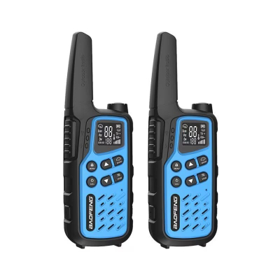 Radiolidhje walkie talkie Baofeng BF-T25E, set 2 copë, 16 kanale, blu