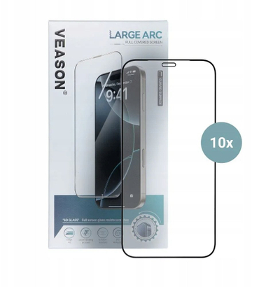 Заштитно стакло Veason 6D Pro, за iPhone XS Max 11 Pro Max, сет 10 парчиња, црно