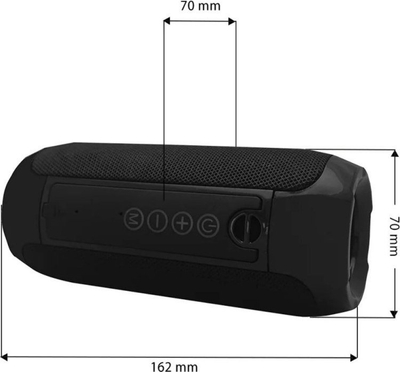 Bluetooth звучник Manta SPK12GO, FM радио, 1200 mAh, црн
