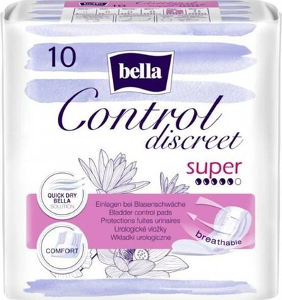 Уролошки влошки Bella Discreet, со висока апсорпција, 10 парчиња