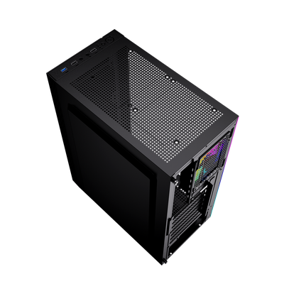 Kuti kompjuteri Gembird Fornax 2500, Mid Tower ATX, panel xhami, e zezë