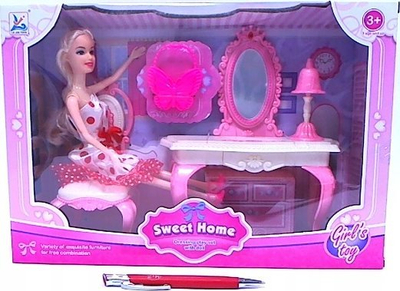 Set lodrash Gazelo Doll G170505, gocë me tavolinë grimimi