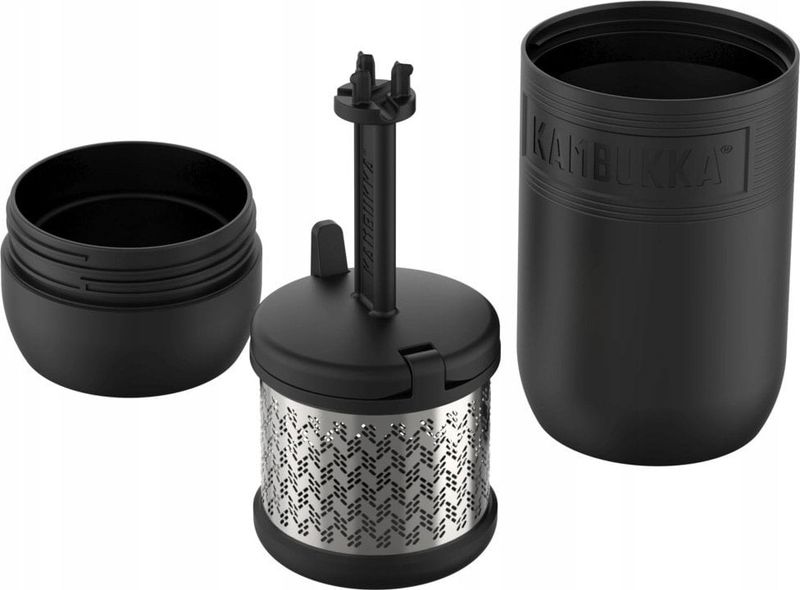 Infuzor çaji Kambukka Tea Catcher International, filtër i heqshëm, rezistent ndaj nxehtësisë, i zi