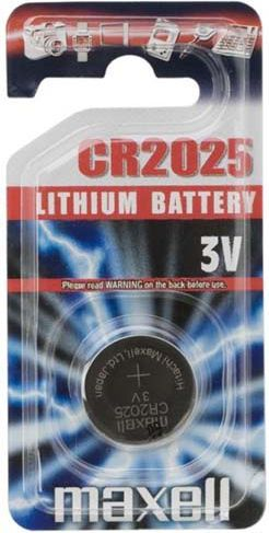 Maxell CR2025 Литиумски Батерии, 3V (Пакет од 5)