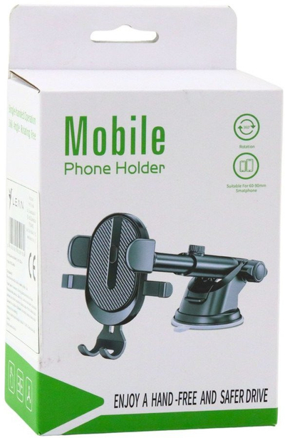 Mbajtëse telefoni Strong Car Holder, për xham pult dhe grilë ajri, 4" 8", e zezë