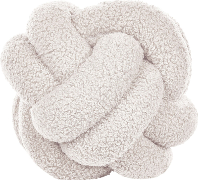 Jastëk dekorativ MALNI Bouclé Knot, 19 x 19 cm, i bardhë