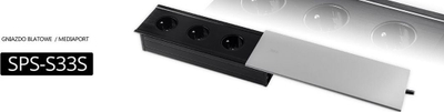 Prizë rrëshqitëse tavoline Spacetronik SPS-S33S, 3x FR, 1.5m, argjendi e zezë