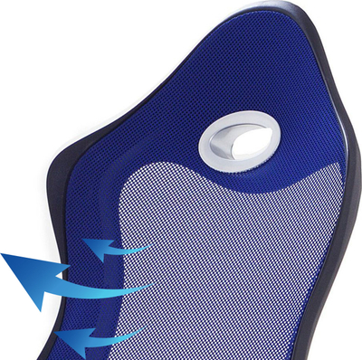 Karrige pune ICHAIR Office, ergonomike, me ngritje lartësie, blu e errët