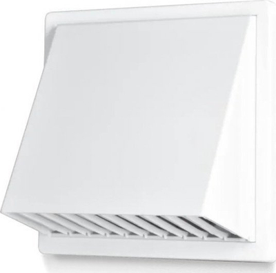 Dalje murale me kapak për ventilim, Ø150, e bardhë