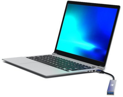 USB C хаб Port Designs 900163, 4 порти, 5 Gbps, сребрен