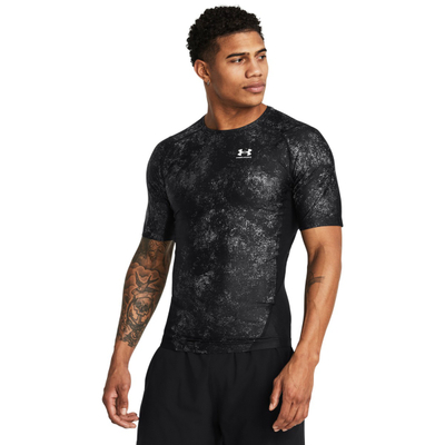 Спортска блуза Under Armour HeatGear Iso Chill за мажи, компресиска, материјал што се суши брзо, црна