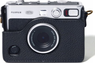 Këllëf LoveInstant për Fujifilm Instax Mini Evo, lëkurë ekologjike, me rrip, i zi