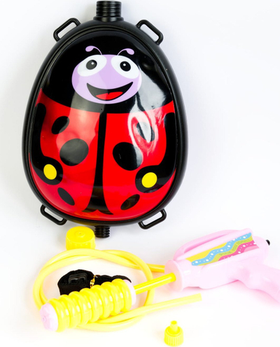 Pistoletë uji Ladybug, për fëmijë, e zezë e kuqe
