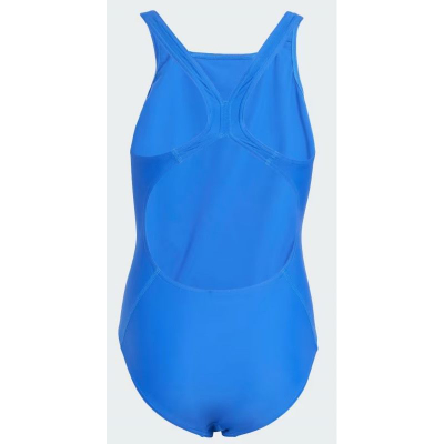 Детски костим за капење adidas Kids Solid Small Logo, материјал отпорен на хлор, сина