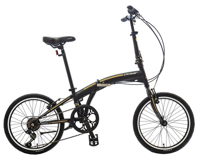 Biçikletë palosëse Polar Practic, 20", e zezë