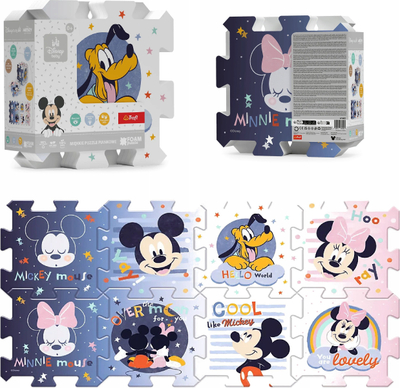 Puzzle dyshemeje Trefl Foam, Mickey Mouse, 8 pjesë, shumengjyrëshe