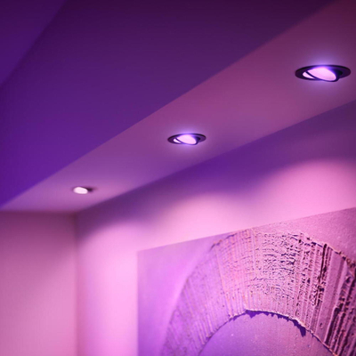 Spot i fshehur Philips Hue Centura, set 3 copë, Bluetooth, i zi