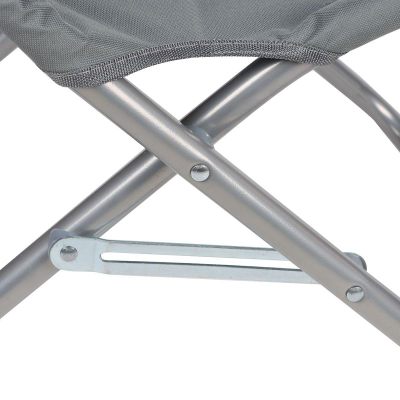 Karrige plazhi palos që bëhet sheshlong Royokamp Folding Beach Chair Lounger, me jastëk, gri
