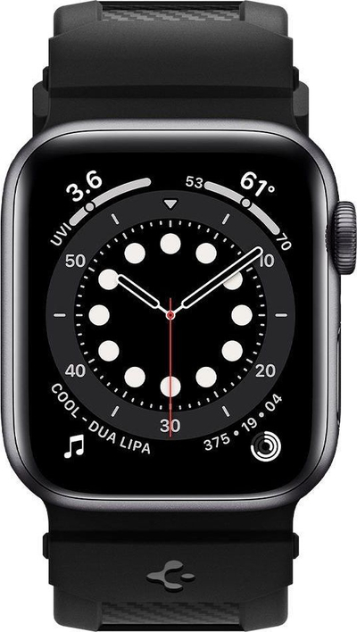 Rrip ore Spigen Rugged Band, për Apple Watch 38/40mm, TPU, i zi mat