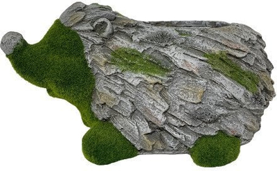 Vazo dekorative Garden Center Hedgehog, qeramike, 36.5 x 26.5 x 20.5 cm, gri me të gjelbër